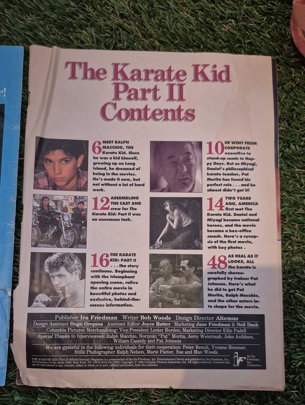 The Karate Kid Part II Kids Magezine - 1986 Official Souvenir Edition Magazine